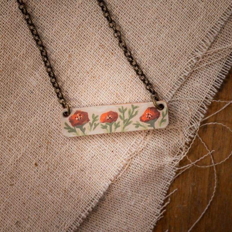 Globemallow Bar Necklace