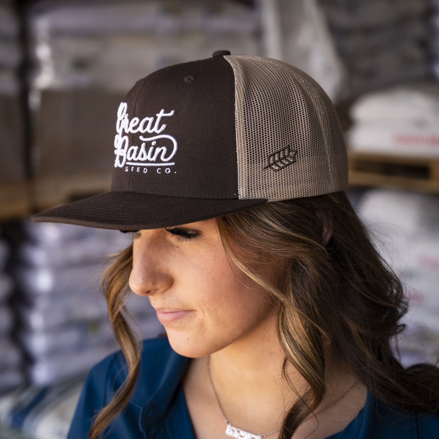 Good Script Hat Great Basin Seed Flat Bill Script Hat - Great Basin Seed
