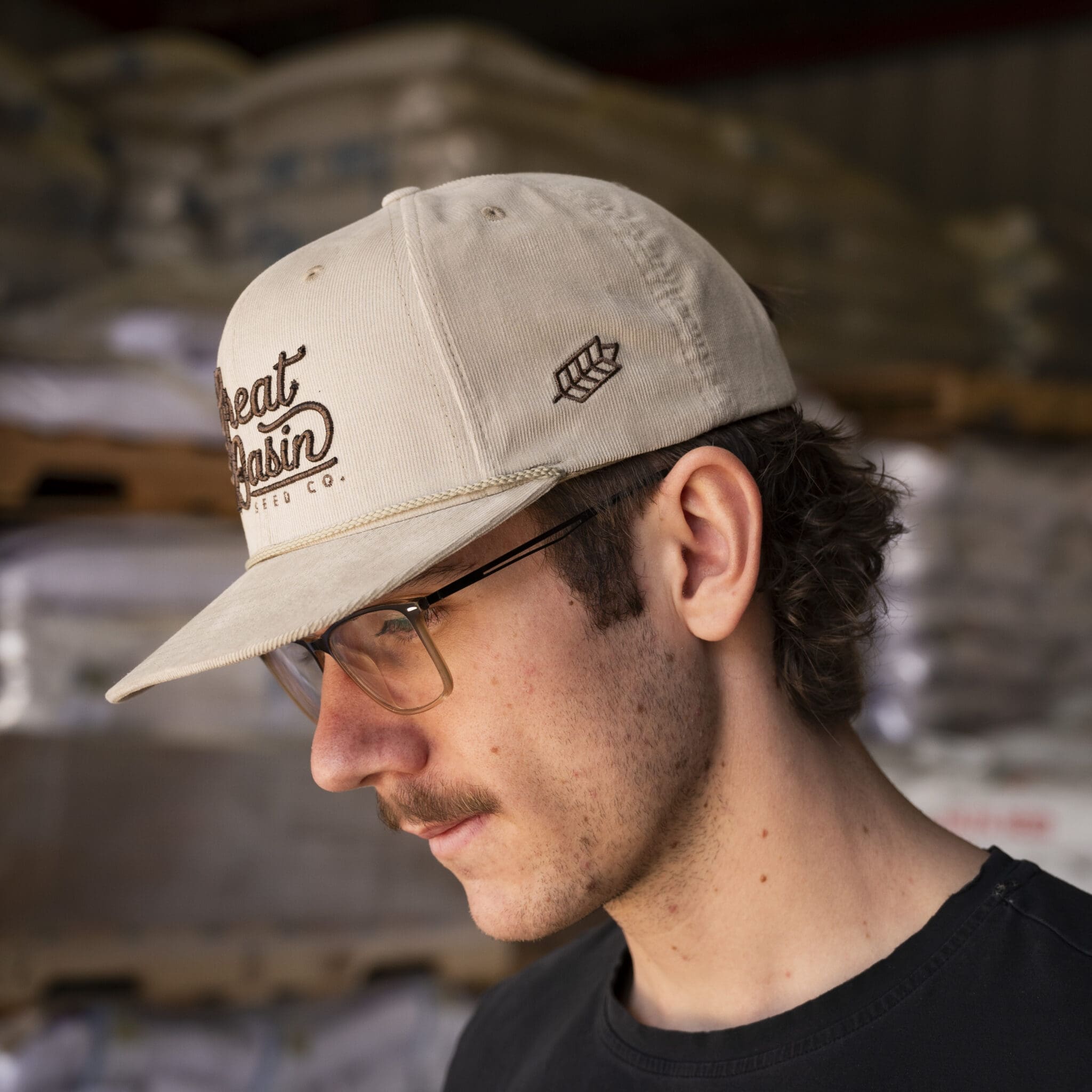 Great Basin Seed Corduroy Script Logo Hat